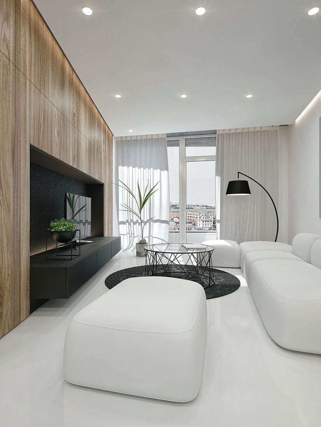 черно-белый дизайн квартиры